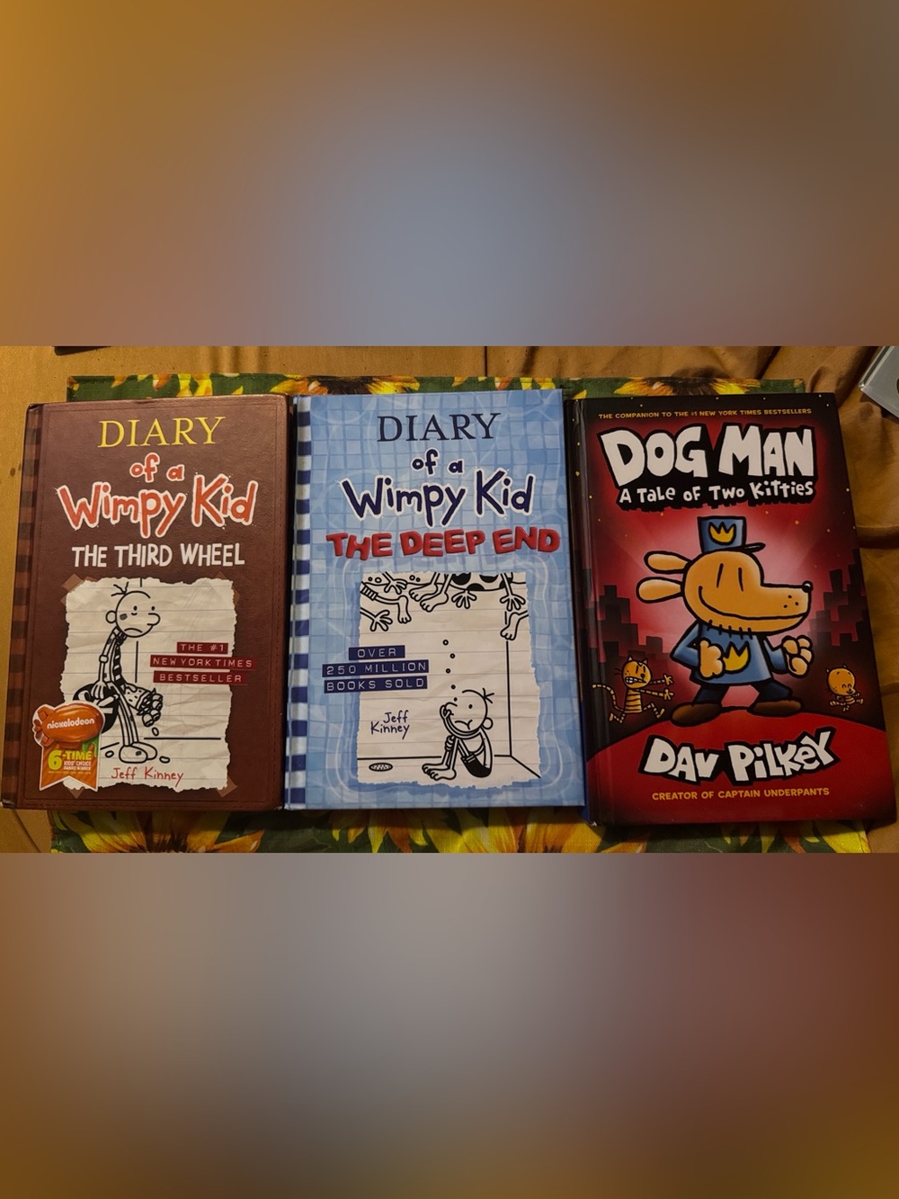 Diary of a Wimpy Kid Dog Man Hardcover Book Bundle 3rd Wheel Deep End 2 Kitties